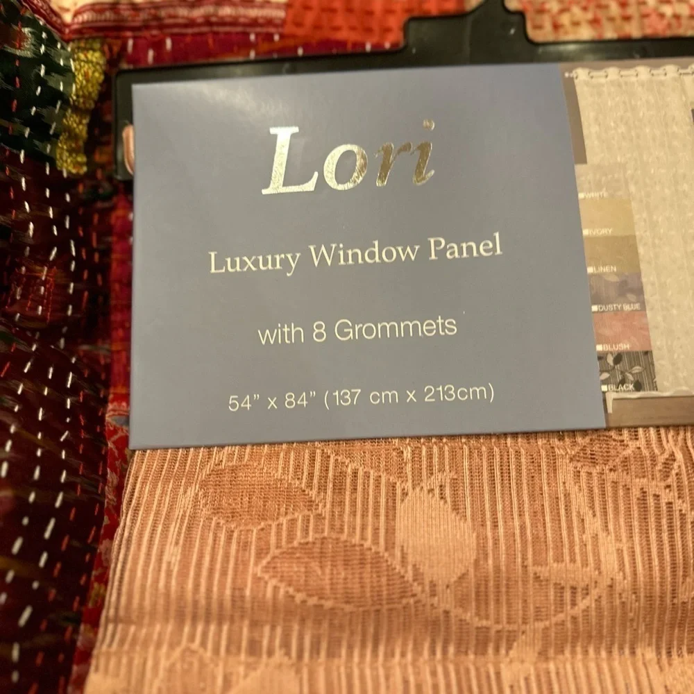 Pink Sheer Curtains Set of 2 panel 8 Grommets 54”x84”